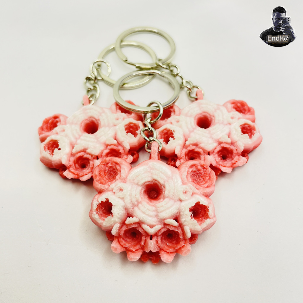 BEAUTIFUL FLOWERS KEYCHAIN by EndK7 Download free STL model