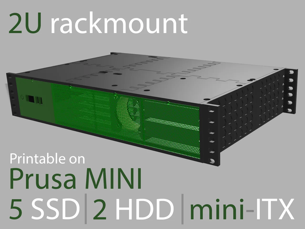 Rack for attach small ssd drives all together 3D model 3D printable