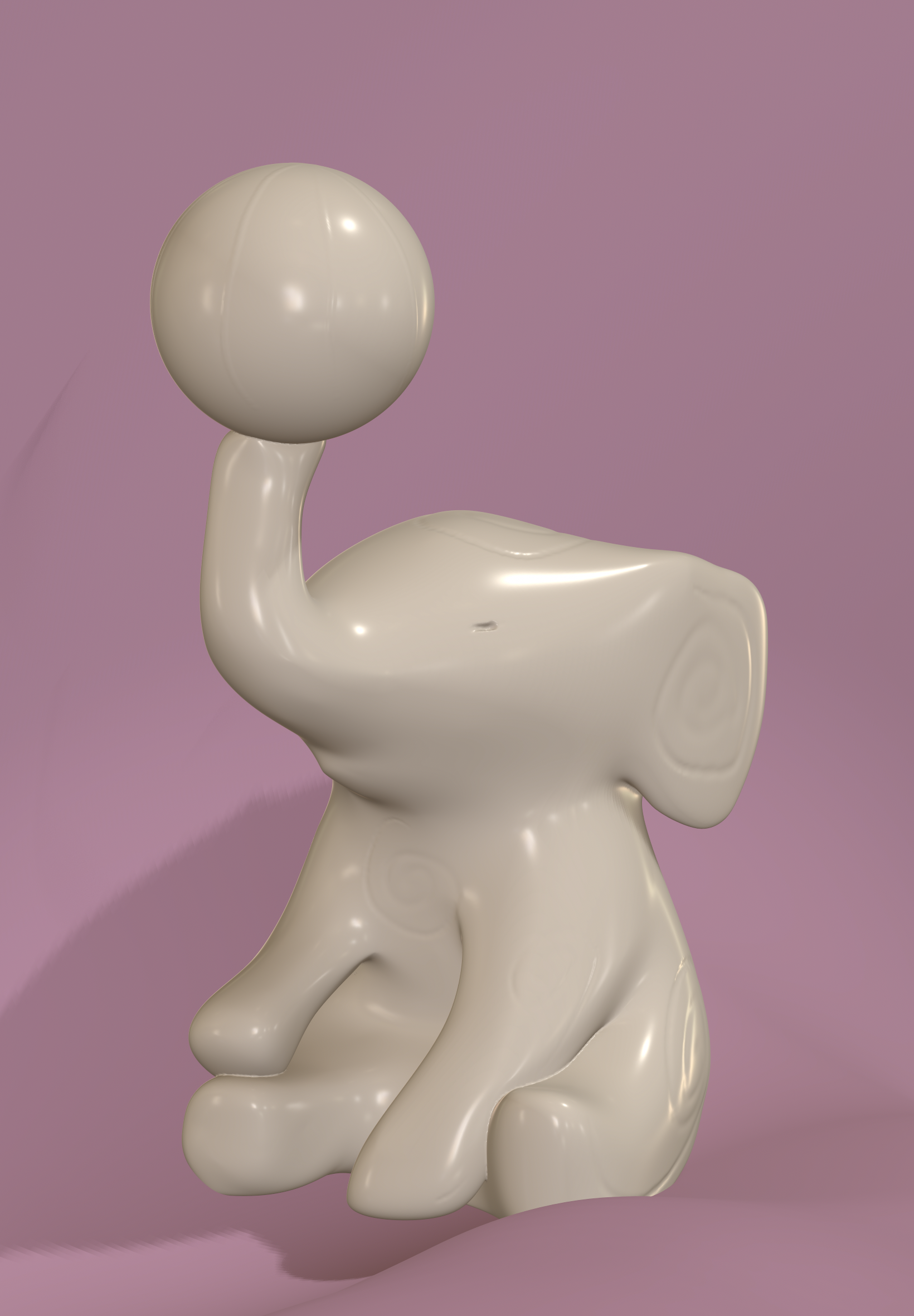 Remix of Cute Low Poly Baby Elephant 3D model thumbnail
