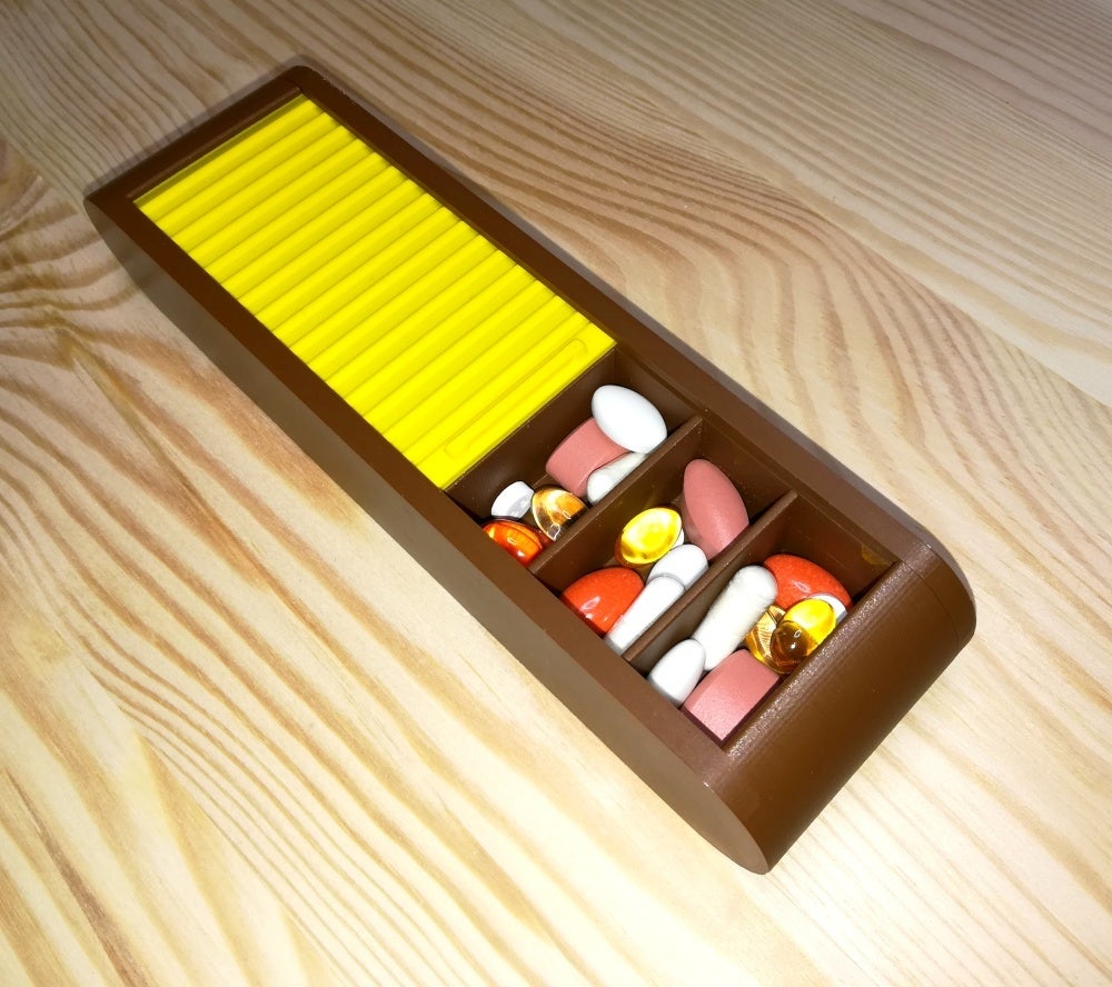 Pills Box with Sliding Door