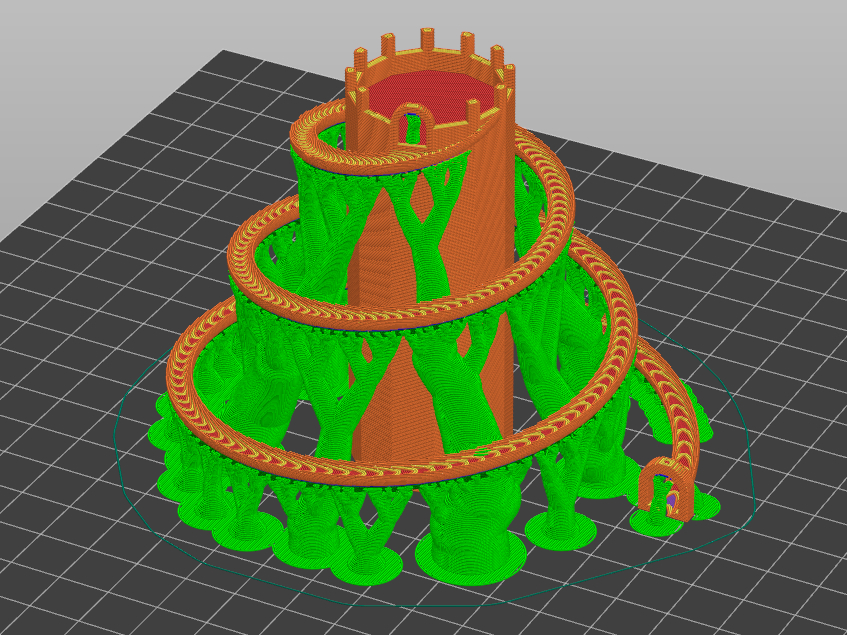 Forgotten tower - organic supports