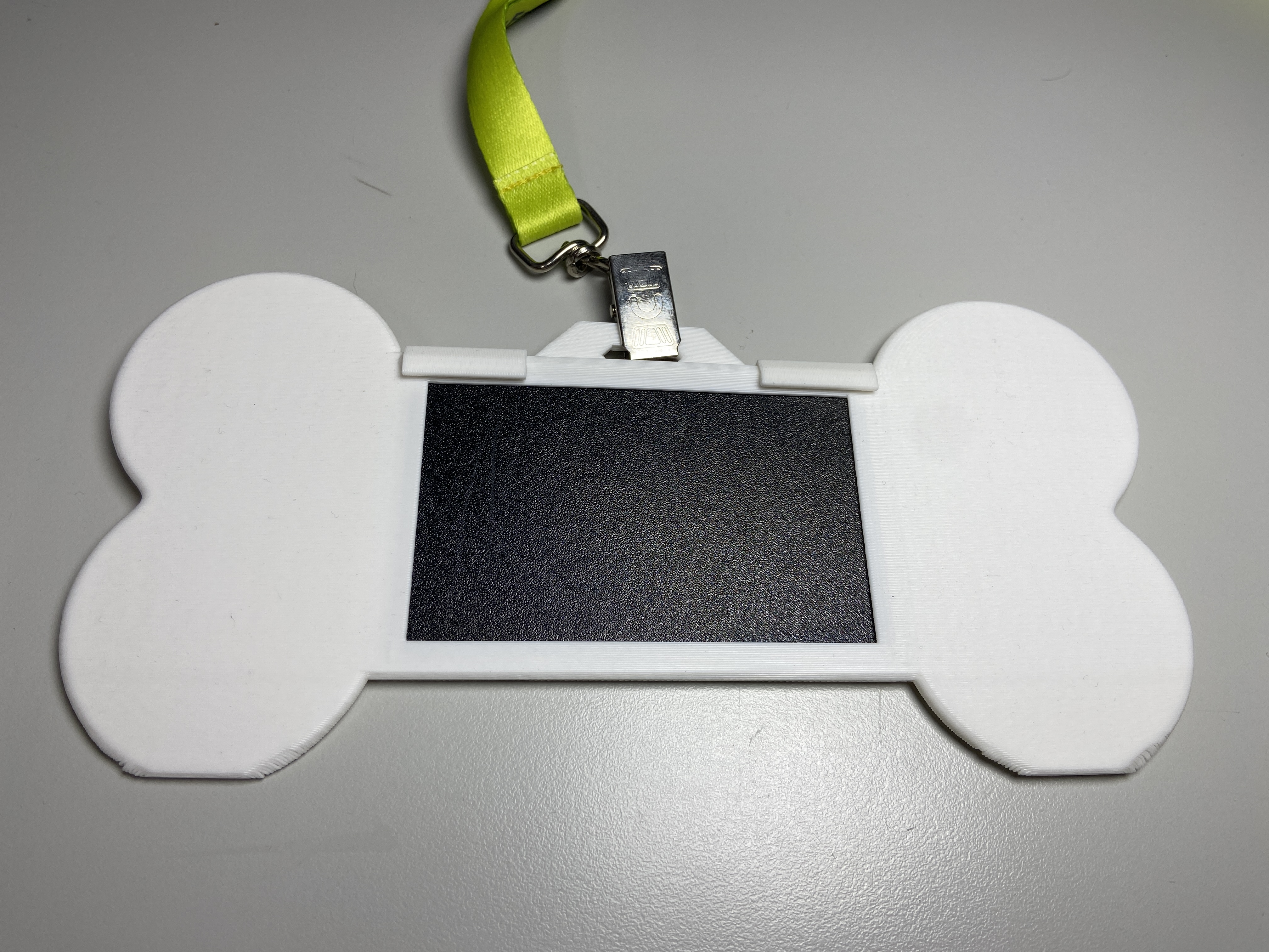 Dog bone ID card holder
