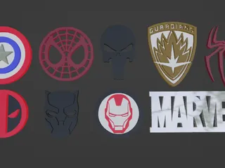 Marvel logo collection by Vitalik Isakov | Download free STL model ...