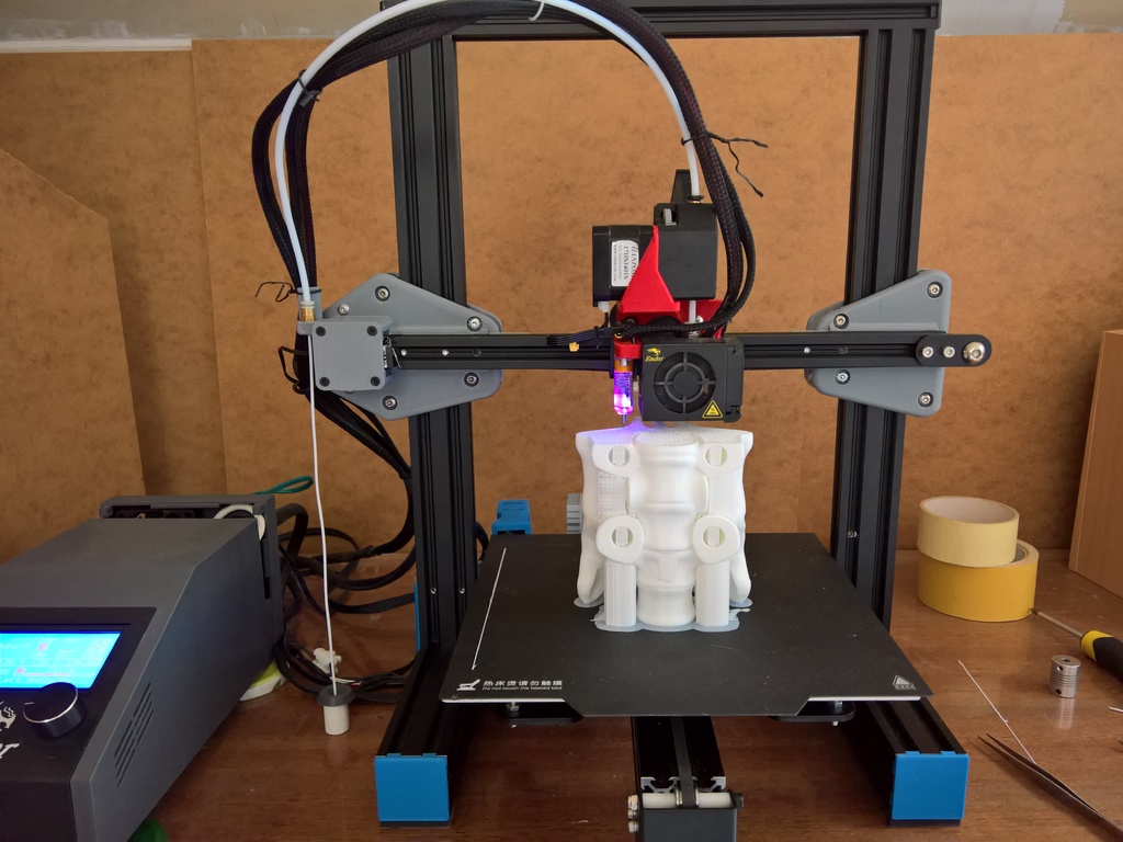 Ender 3, CR10 filament feed bottom relocation for direct drive by