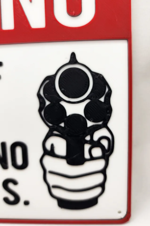 No Warning Shots Sign 3 Colors by Triple G Workshop | Download free STL ...