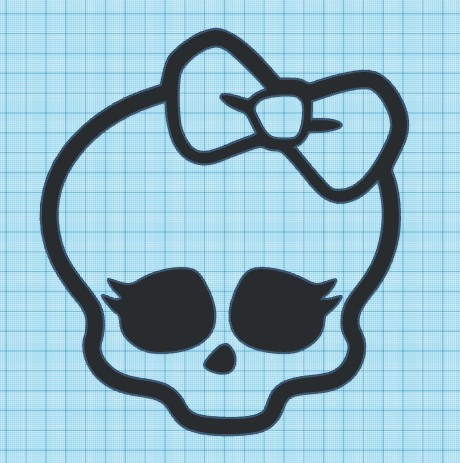 Monster High skull - wall art - 2 versions