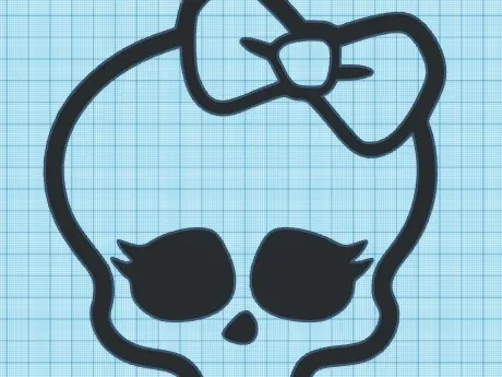 Monster High skull - wall art - 2 versions