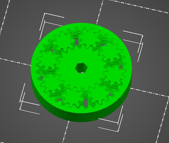 Gear Bearing with 8 planets