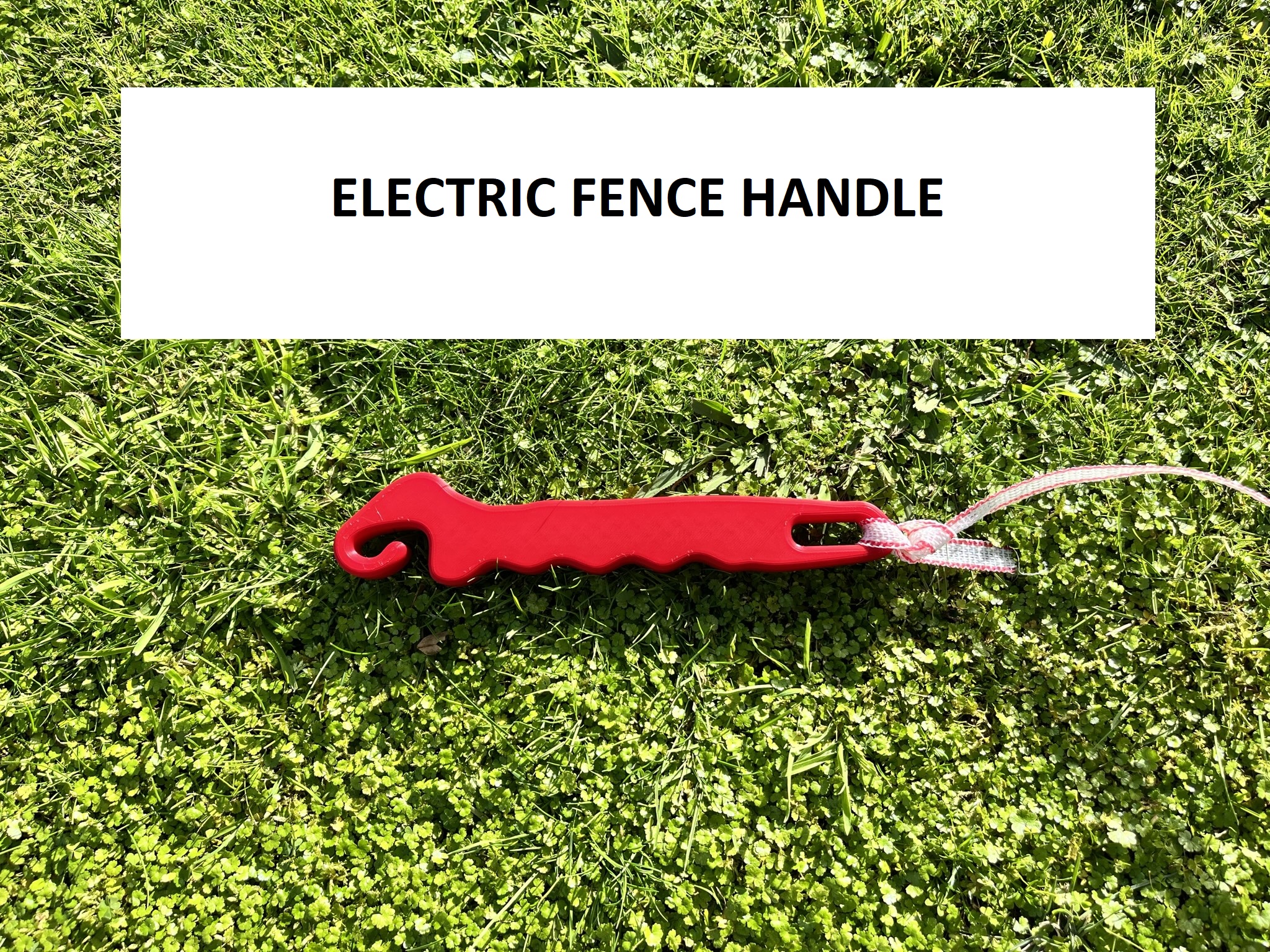 Electric fence / bungee tape / tape gate insulator handle by 3DJourney