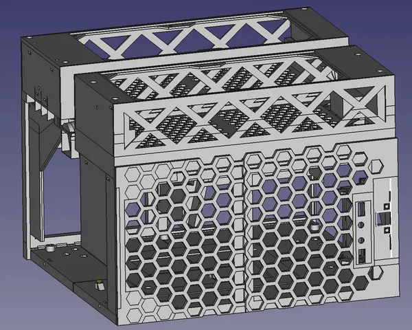 Minimum volume ATX case V0.36