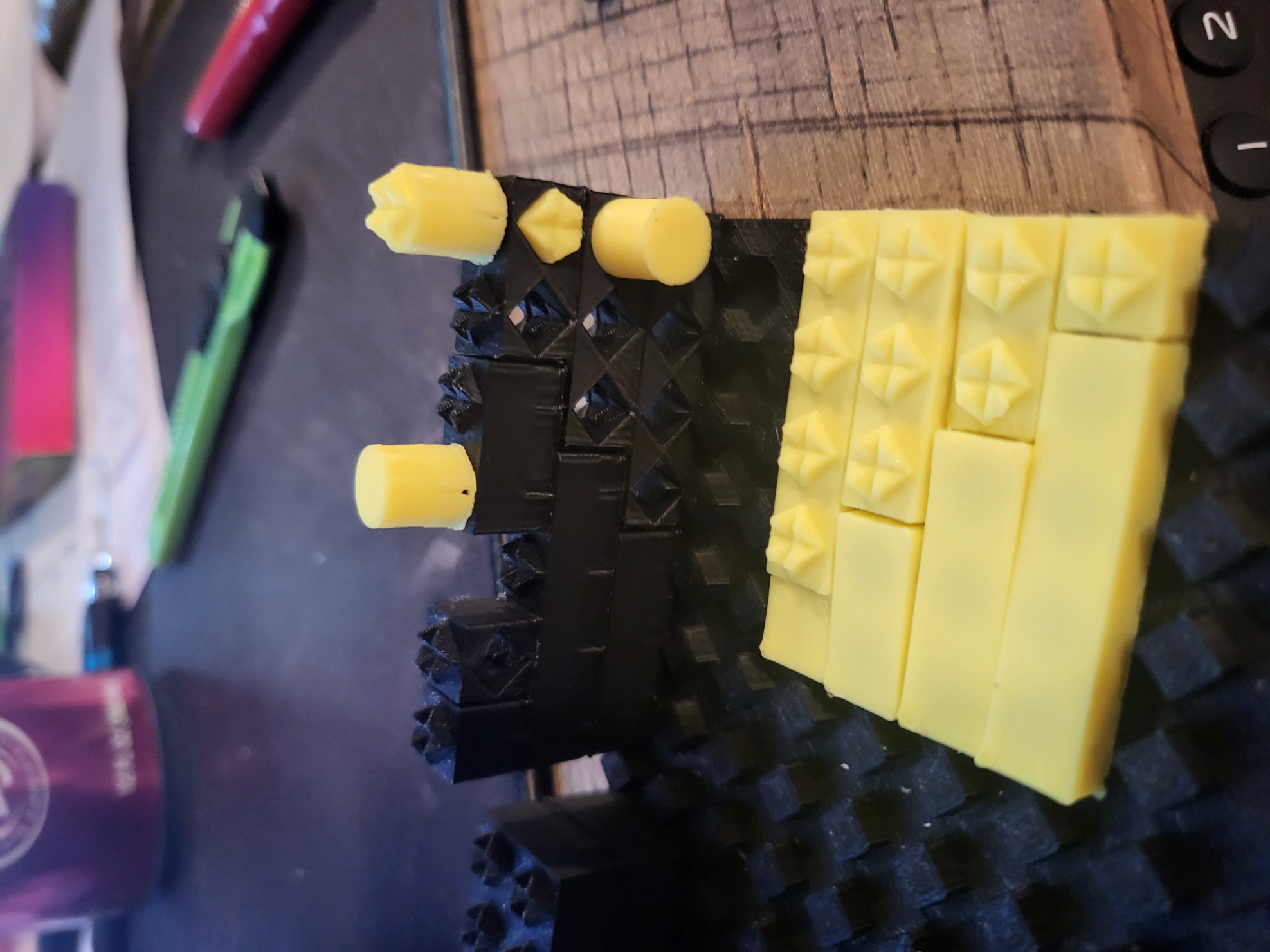 3DPIB 3 D Printed Interconnecting Blocks. Cylinders and 1/2 Blocks by