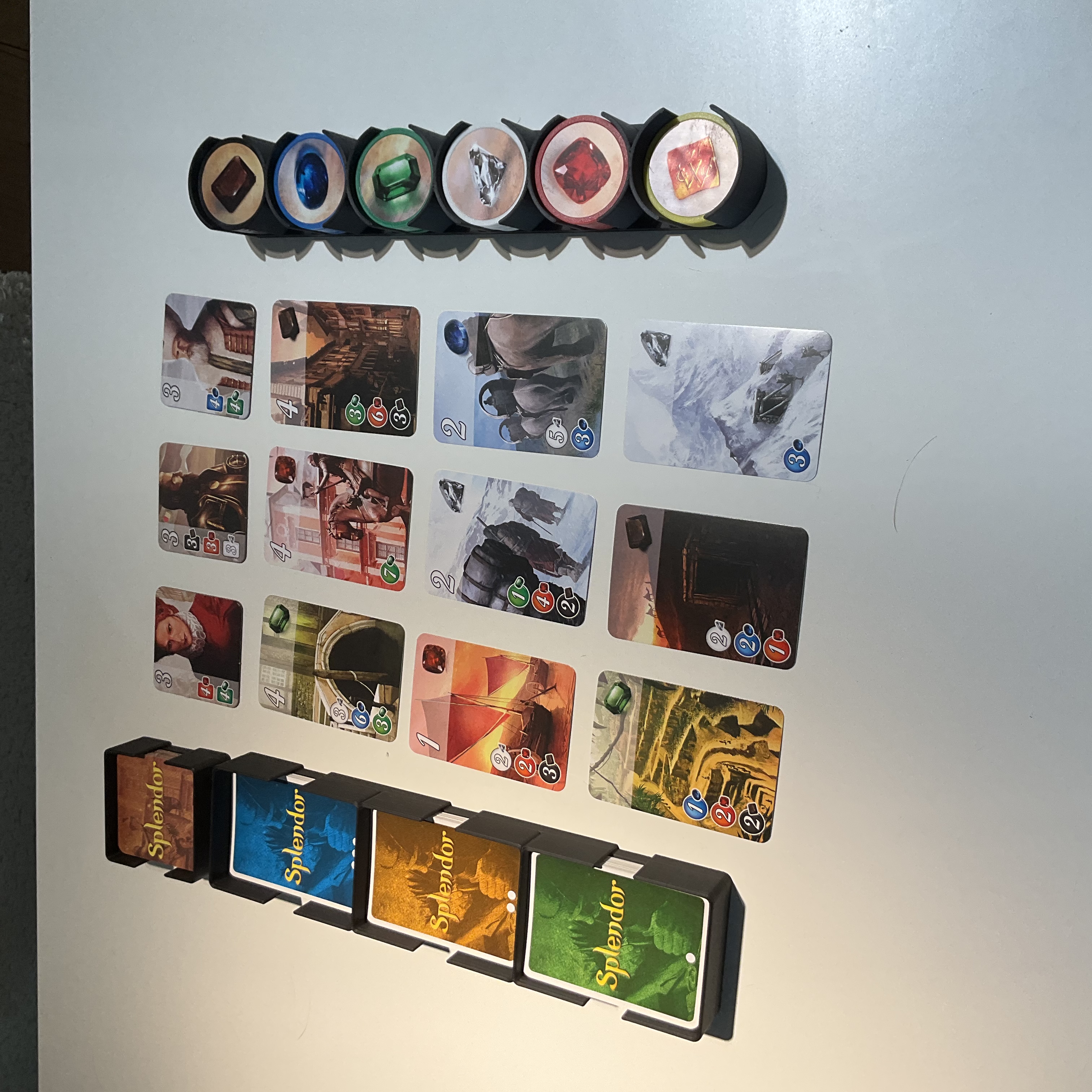 Splendor Board Game Chip and Card Holders