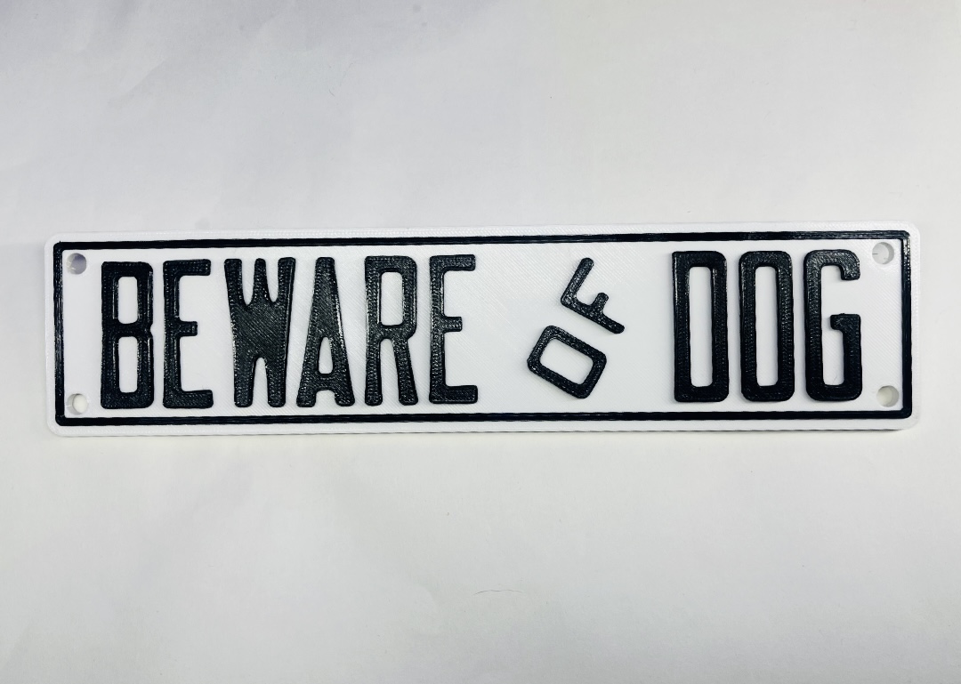 Beware Of Dog Sign