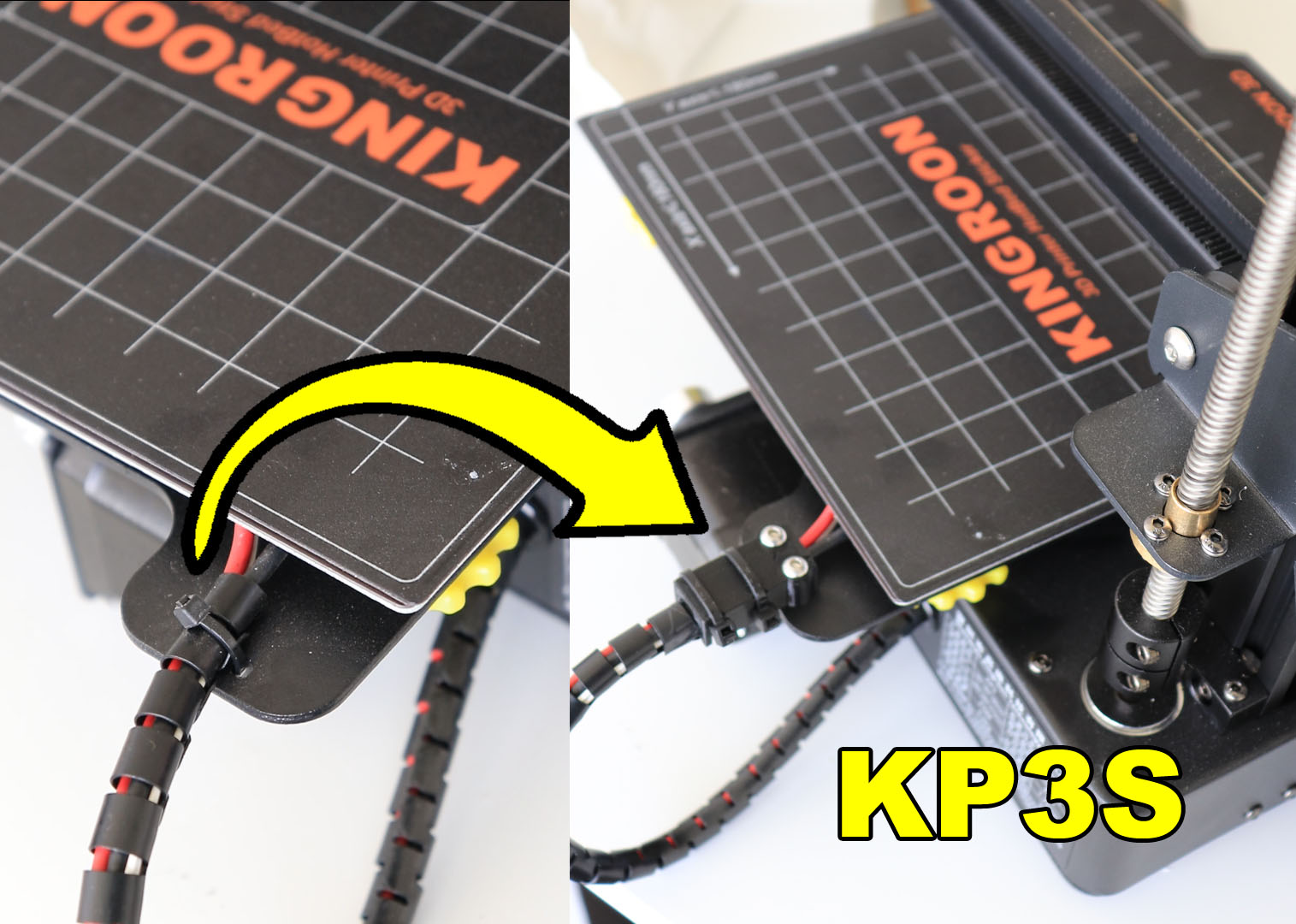 Strain relief for Kingroon KP3S heatbed cable
