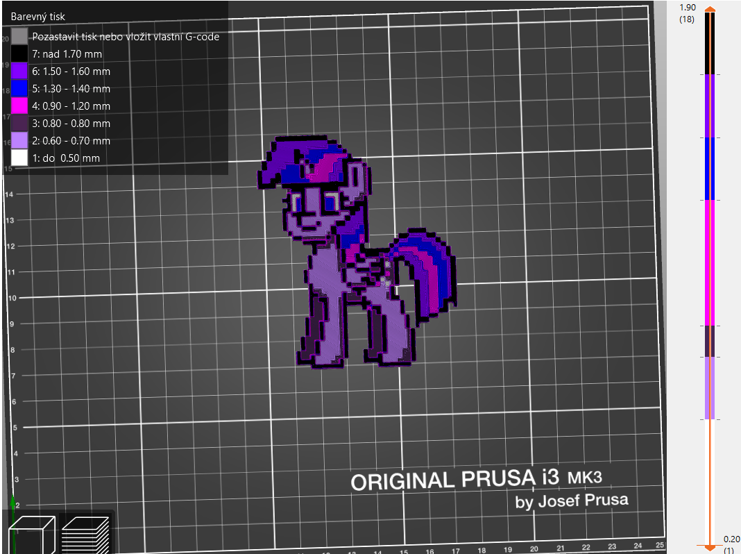 PonyTown My Little Pony Twilight Sparkle  Pixelart 3D picture (no MMU)