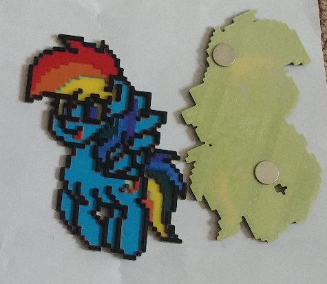 PonyTown My Little Pony Rainbow Dash Pixelart 3D picture (no MMU)