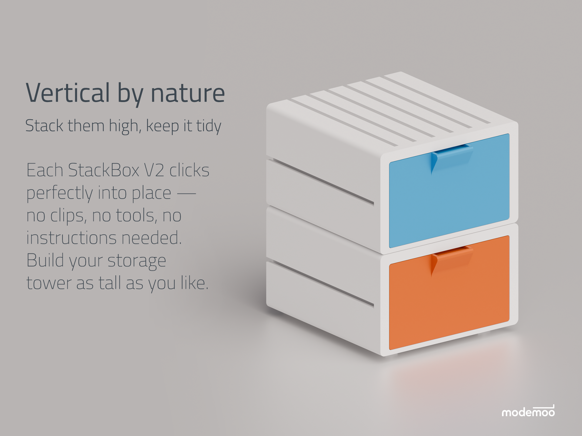 Miniatura 2 do modelo 3D StackBox V2 — Tiny Drawers. Big Personality.