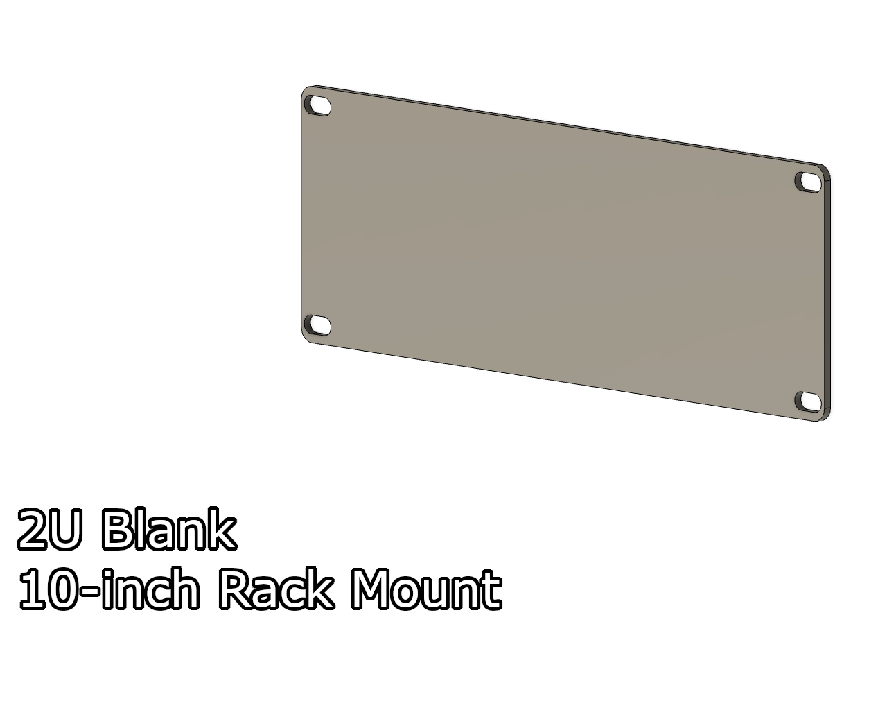 10-inch 2U Rack Mount Blanks