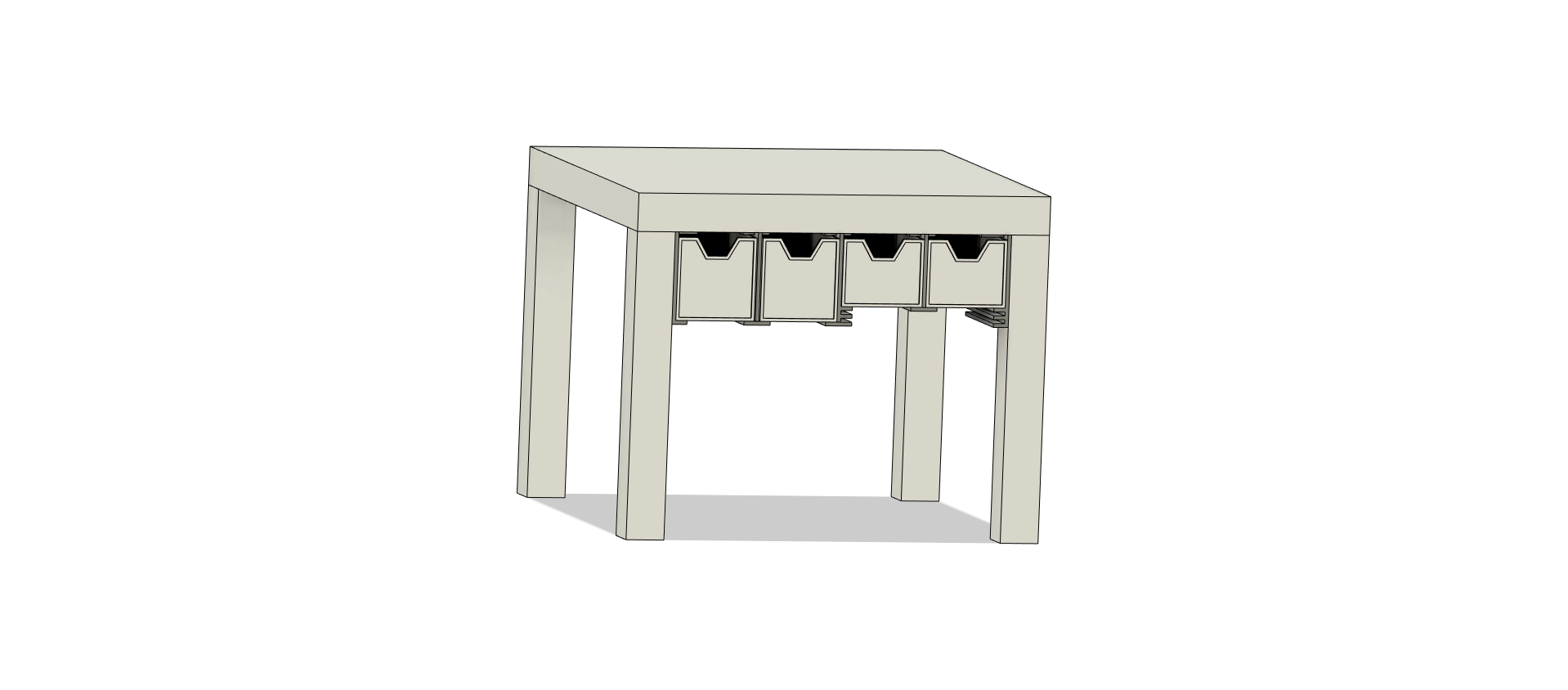 Miniatura 2 do modelo 3D ikea lack table drawer
