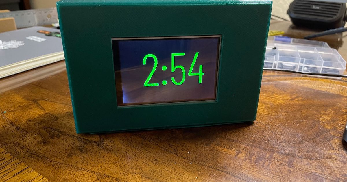 Clock display for a TFT screen by ronguest | Download free STL model ...