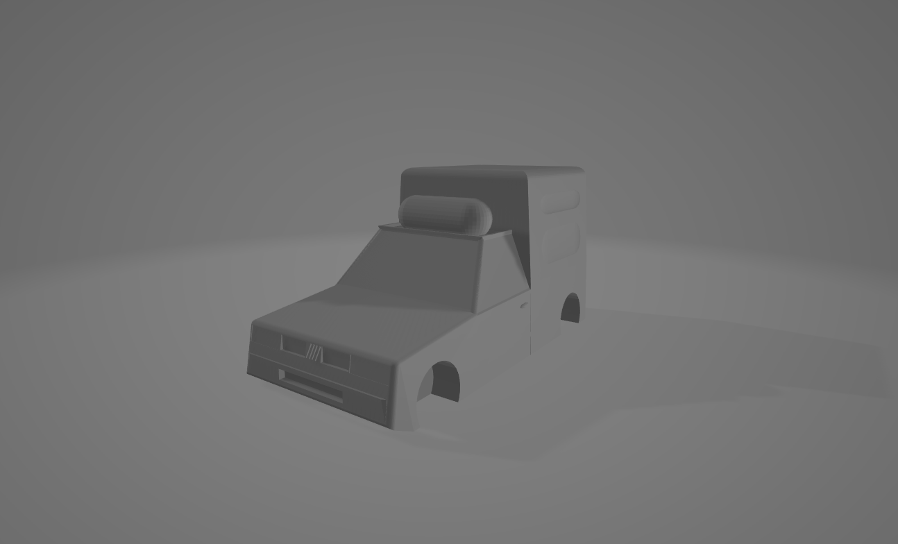 Methane Gas Car (Fiorino) Keychain