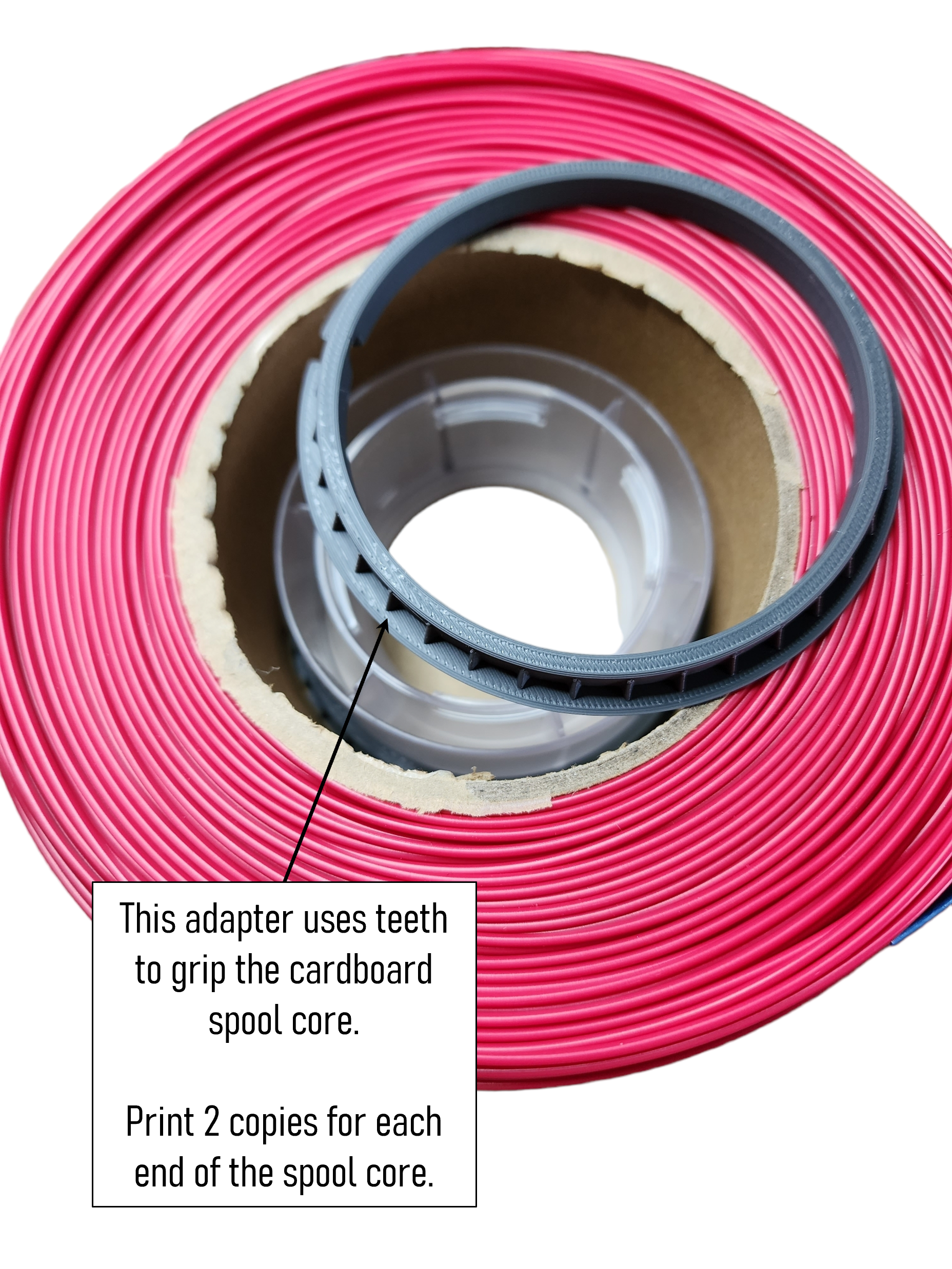 Miniatura 2 do modelo 3D Parametric Bambu Lab Spool Adapter & Spacer