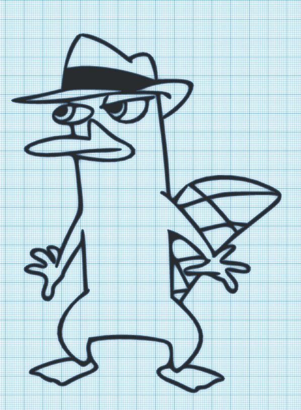 PERRY THE PLATAPUS -Phineas and Ferb - WALL ART