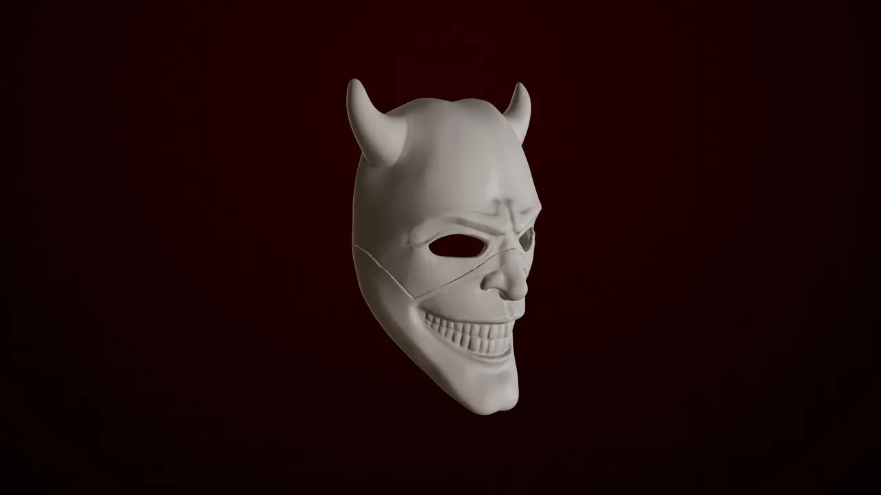 Blank face mask 3D model