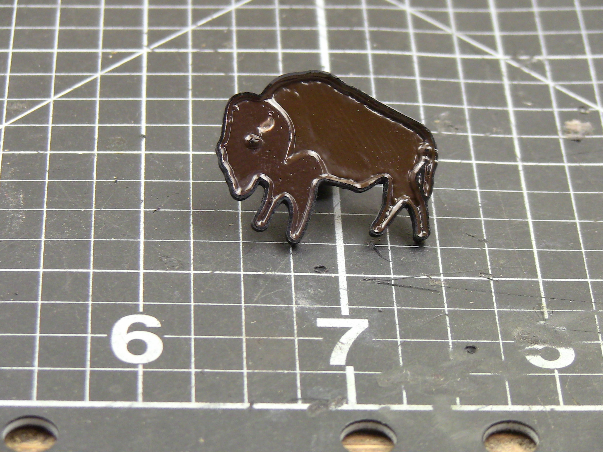 Buffalo Enamel pin by Nick Tailor | Download free STL model ...