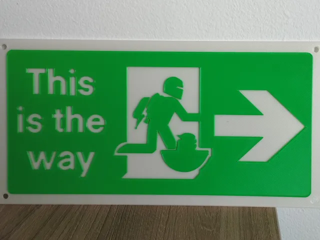 Mandalorian exit sign