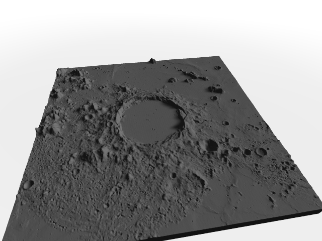 Moon crater plato