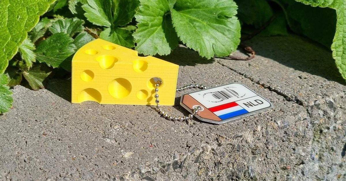 Cheese Keychain by THop3D Download free STL model