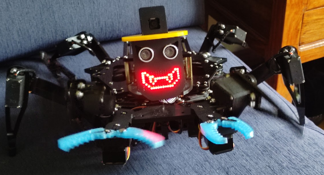 Expression head and claws for the Freenove Big Hexapod