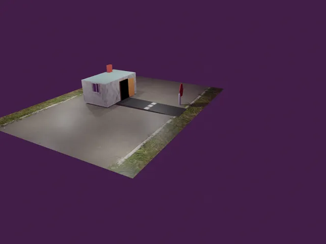 House with road