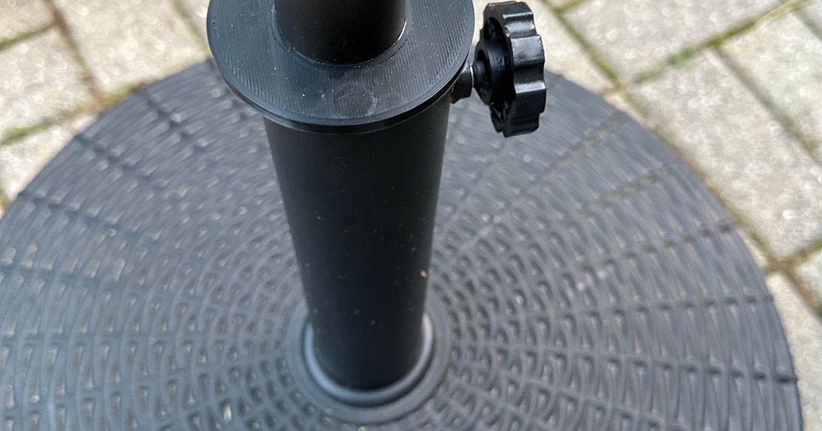 Patio Umbrella Base AdaptorParametric by Seth Download free STL
