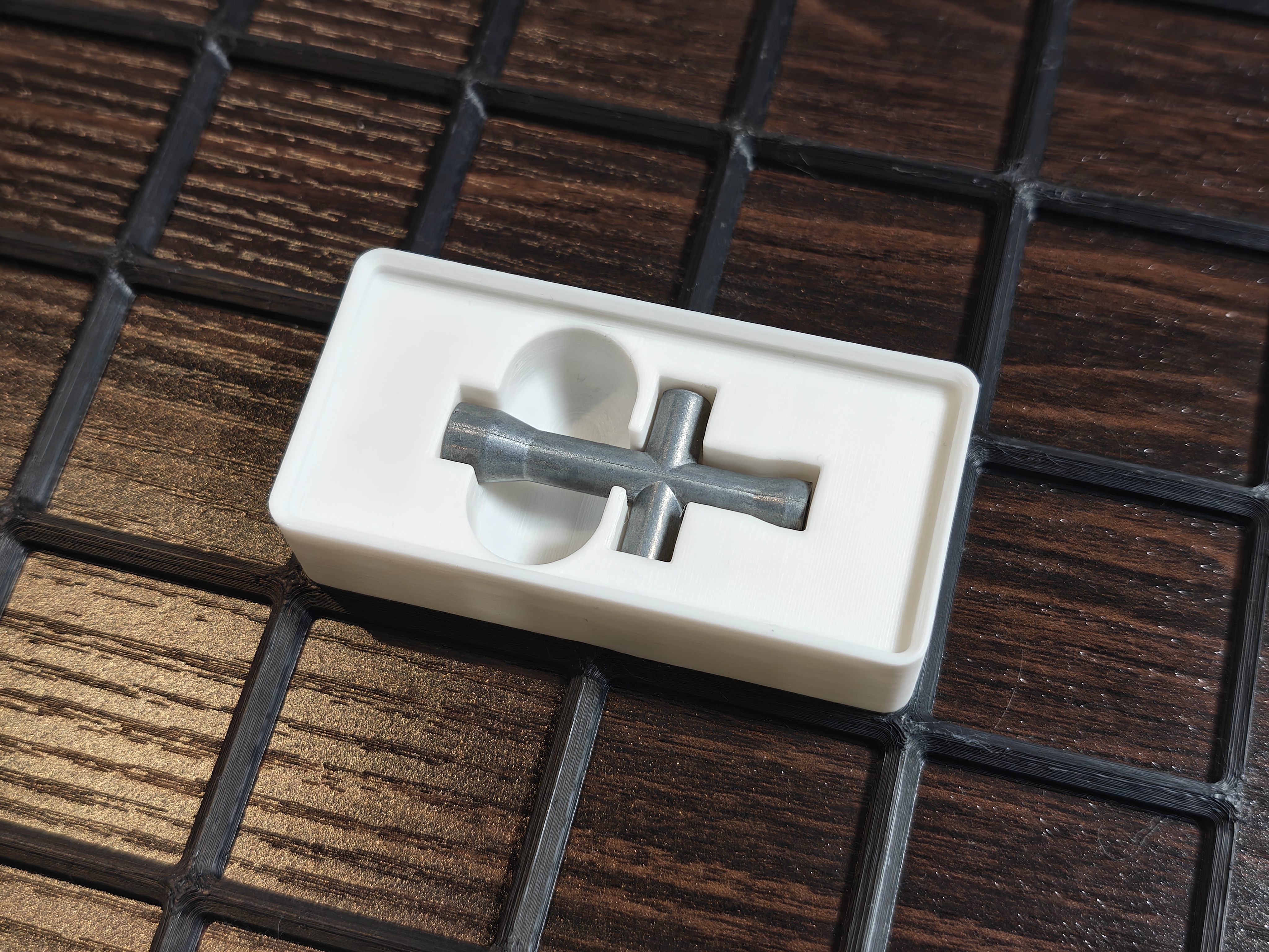 Hex Cross Wrench Sleeve Nut Tool Holder (Gridfinity 2x1x3 stackable)