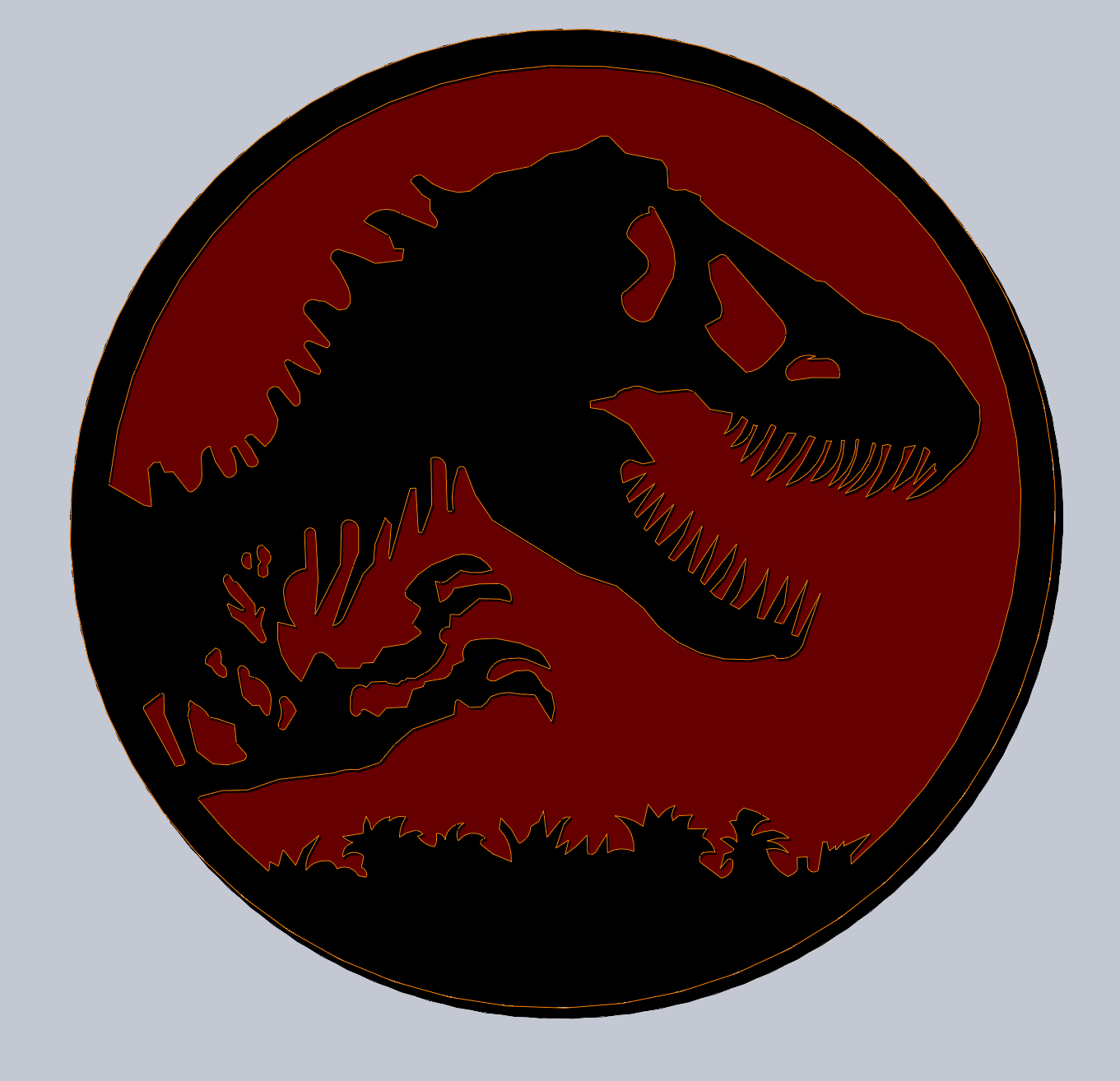 Jurassic Park Logo 2d Art By James Woolner Download Free Stl Model 1725