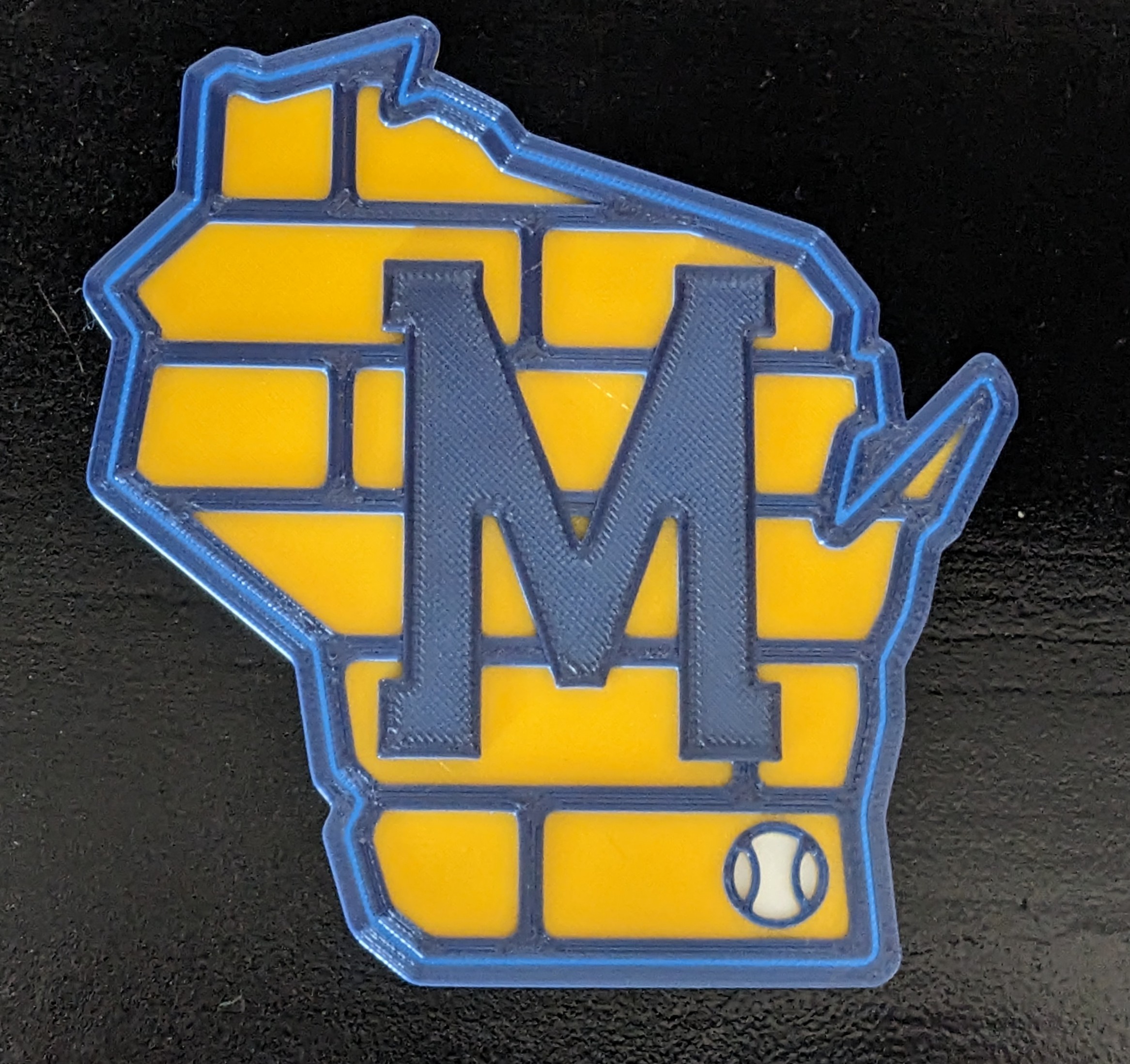 Milwaukee Brewers Baseball Wisconsin State Logo Coaster