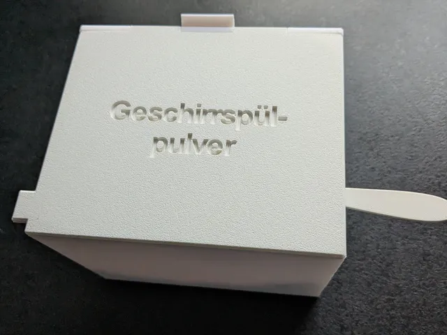 dishwashing powder storage box / Box für Geschirrspülpulver (parametric)