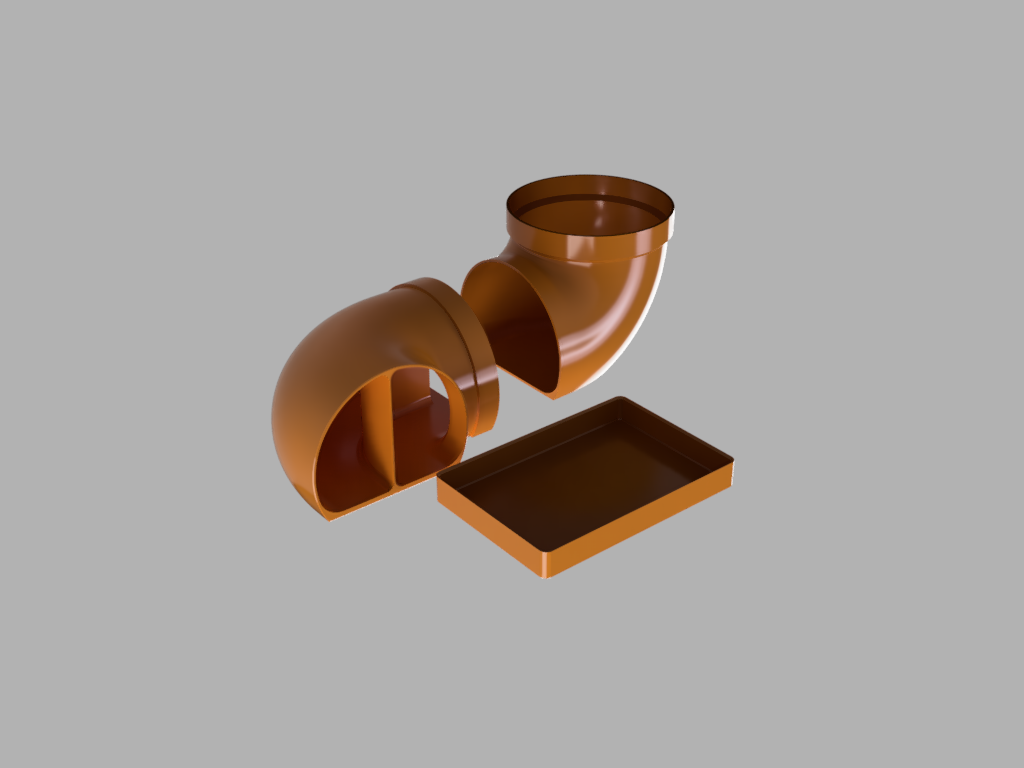 Airduct pipes and bends for extractor hoods