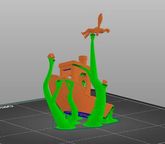 A Kraken attacking Benchy