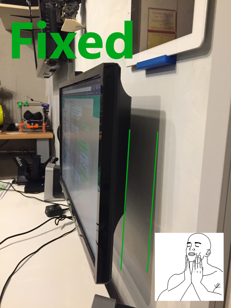 Tilted monitor wall mount rotation - vesa 100x100