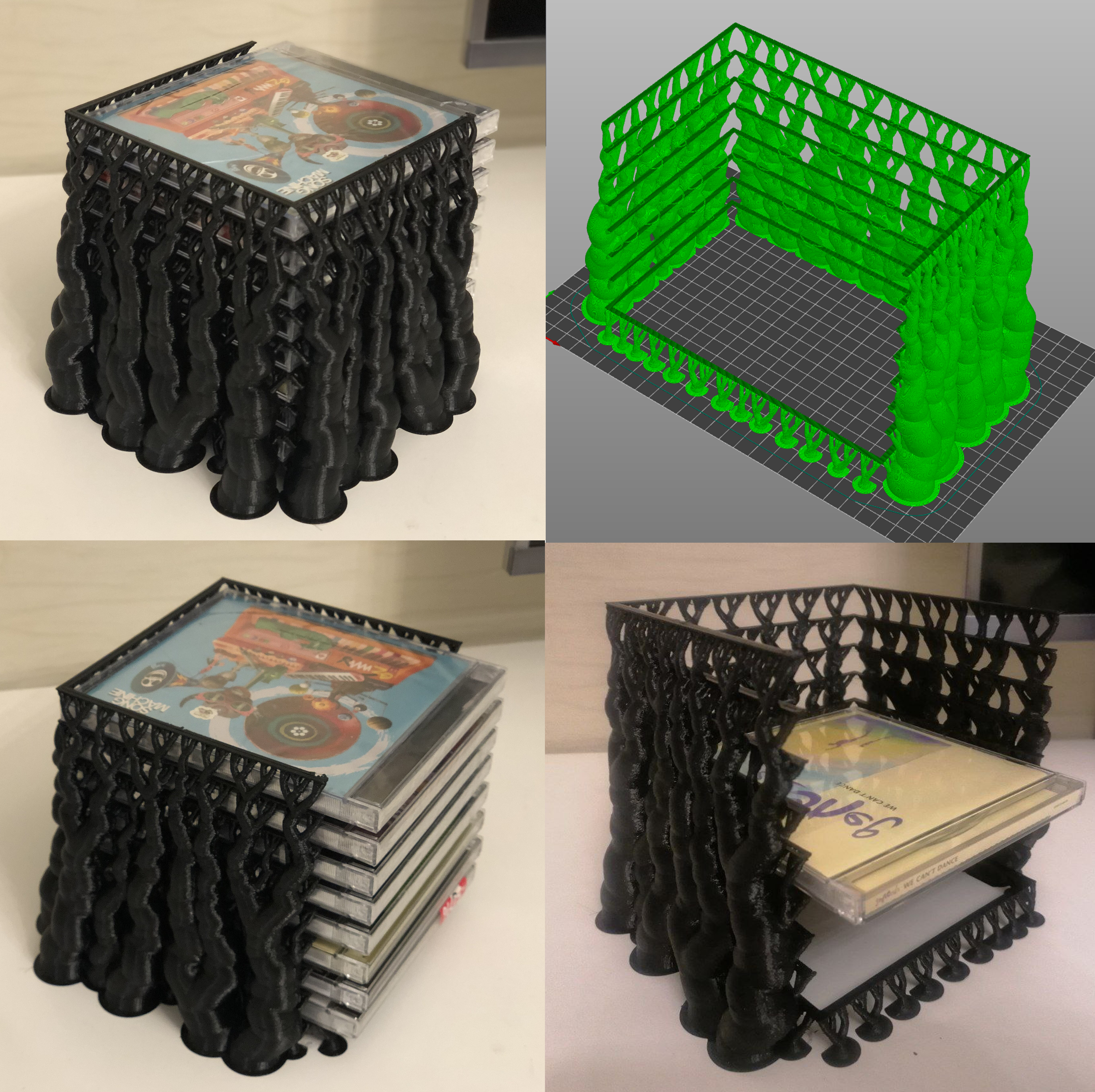 Organic rack for discs (1 to 12 slots) CD, Nintendo switch, PS4, Xbox 360, Xbox ONE