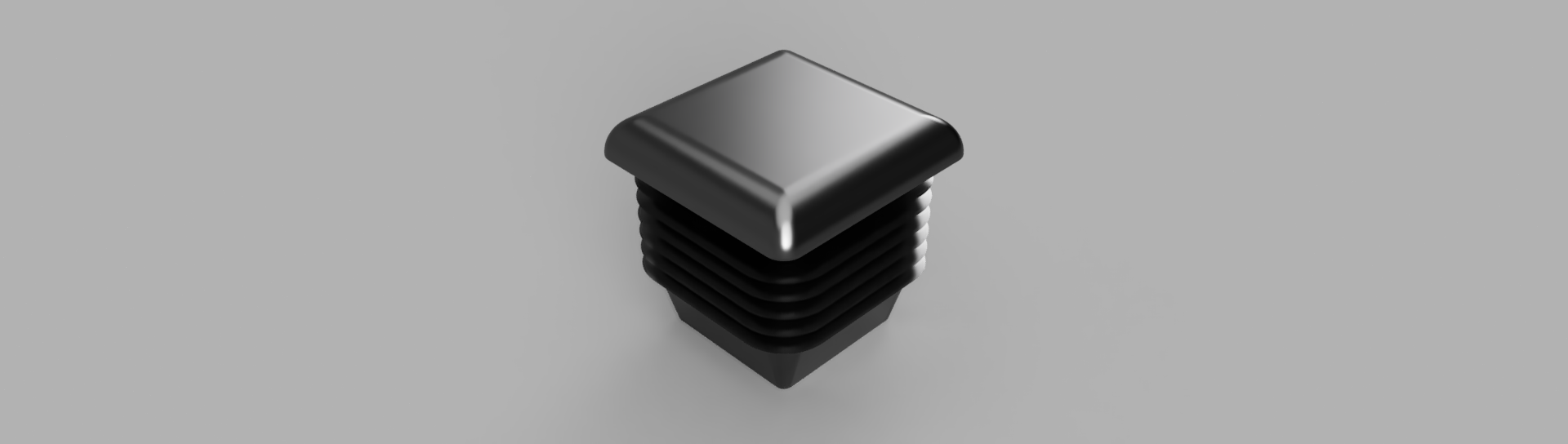 25x25mm steel box section end cap
