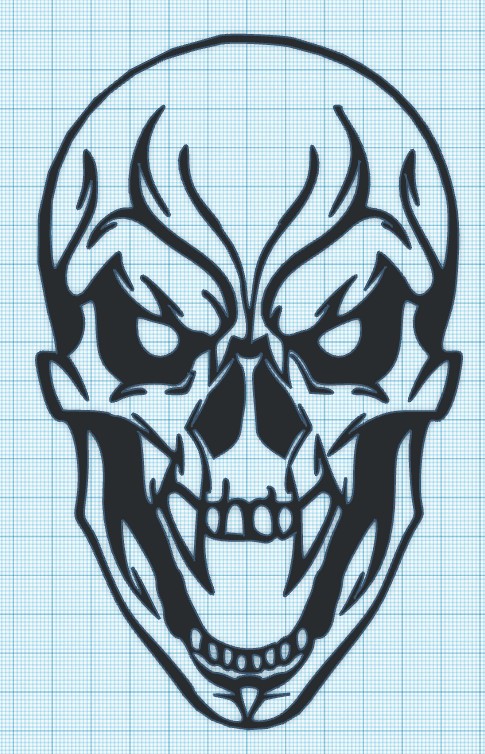 FLAME - SKULL -  WALL ART