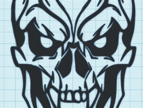 FLAME - SKULL -  WALL ART