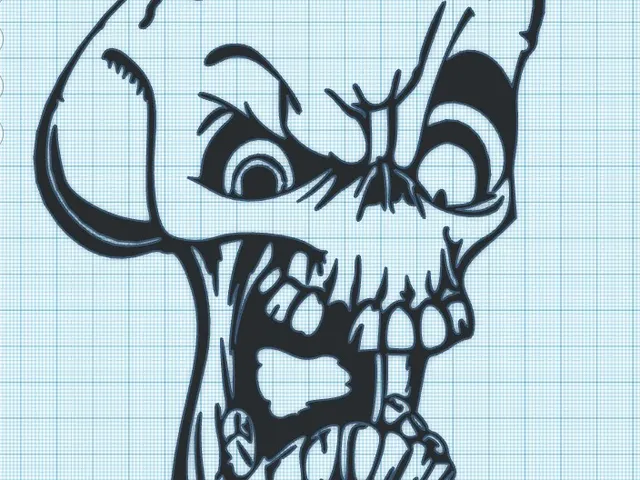 PSYCO SKULL - WALL ART - 2 VERSIONS