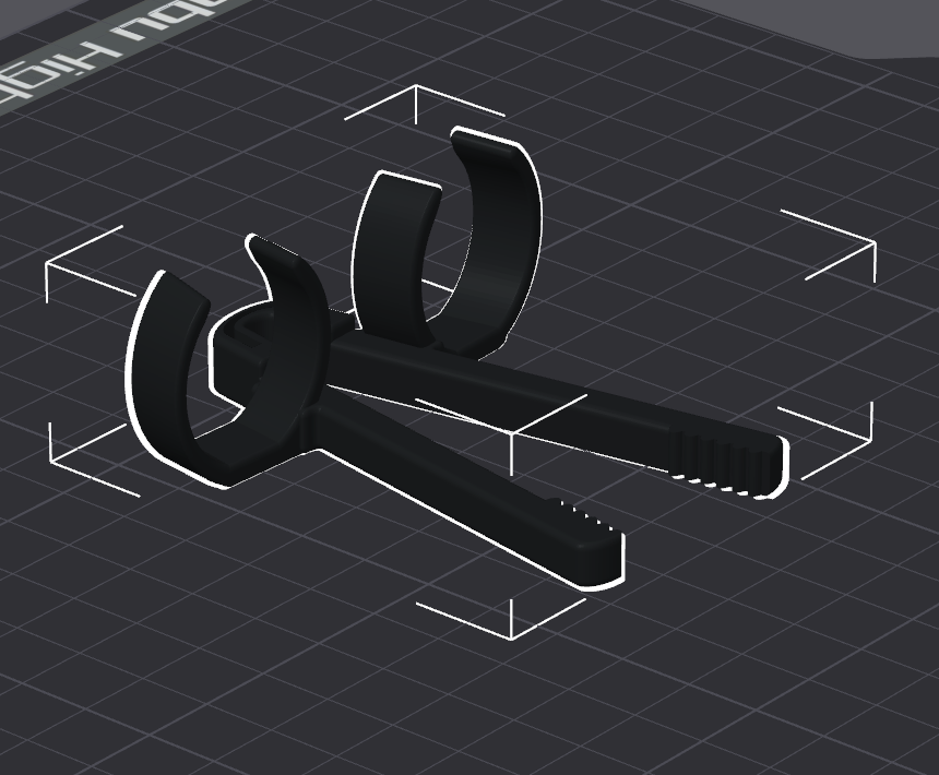 Finger No-Mess Chopsticks for Keyboard 3D model thumbnail