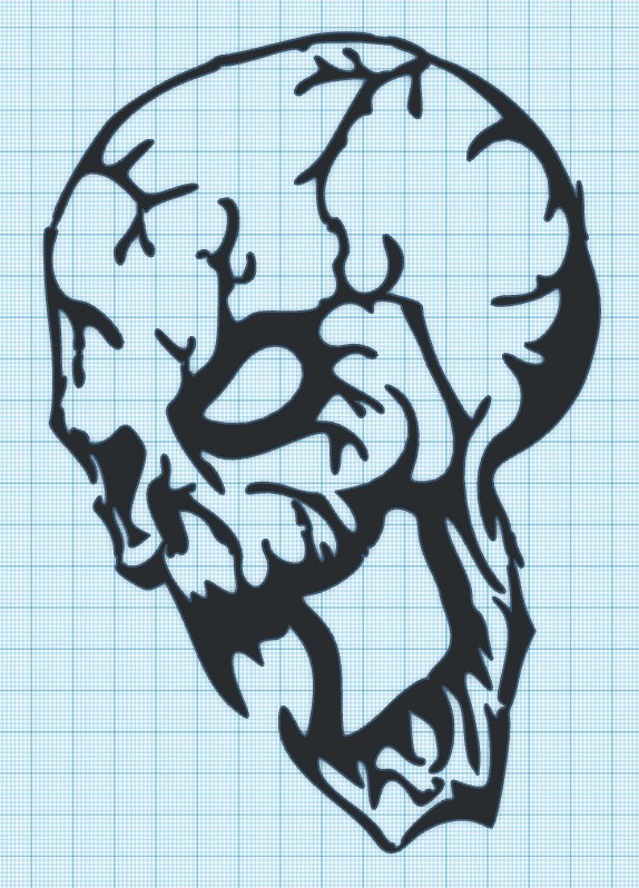 CRACKED SKULL - WALL ART