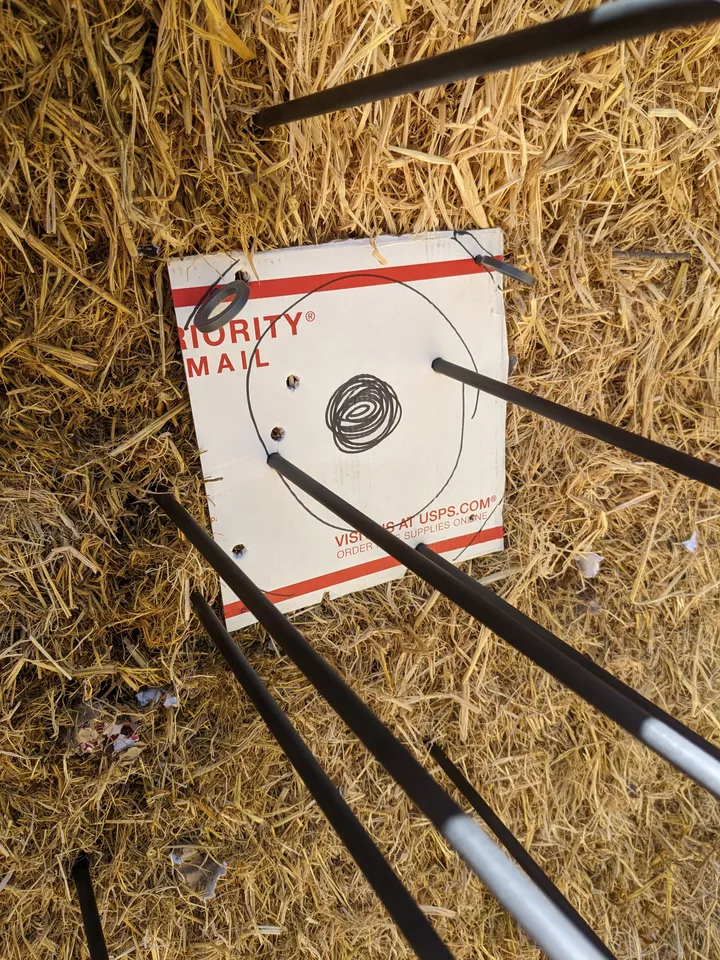 hay bale archery target stand